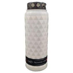 Candela plastic cu capac metalic Premium Line alb 14zile 1,36kg - LCA