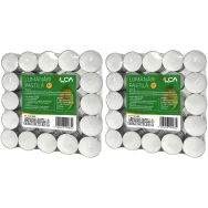 Set 2x Lumanari pastila neparfumate 4h 100b - LCA