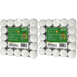 Set 2x Lumanari pastila neparfumate 4h 100b - LCA
