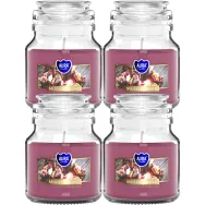 Set 4x Lumanari parfumate borcan cu capac 28h Vin fiert 120g - AURA