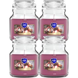 Set 4x Lumanari parfumate borcan cu capac 28h Vin fiert 120g - AURA