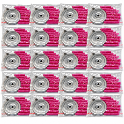 Set 20x Kit Suport metalic cu pluta + 10fitile ceruite pt candele cu ulei plic 1b - LCA