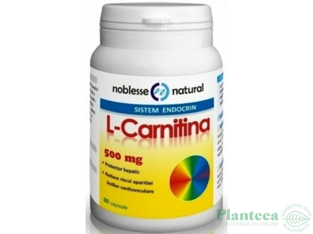 L carnitina 500mg 30cp - NOBLESSE NATURAL