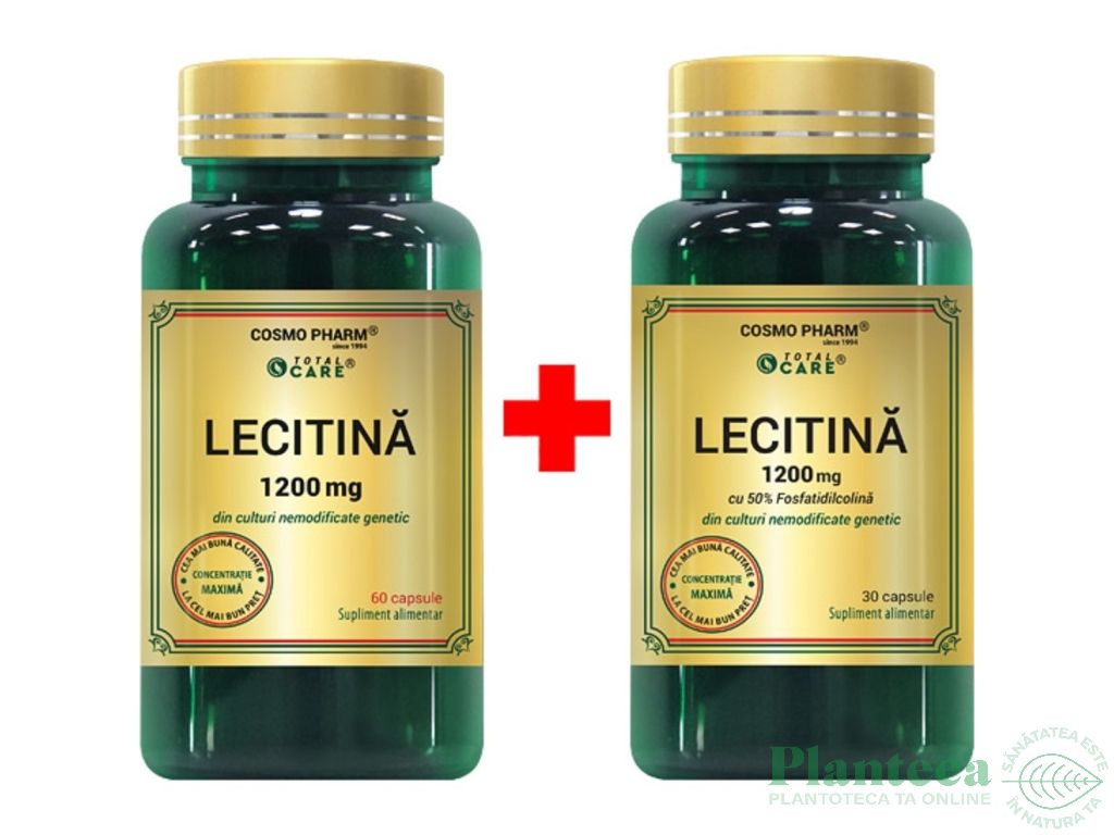 Pachet Lecitina 1200mg 60+30cps - COSMO PHARM