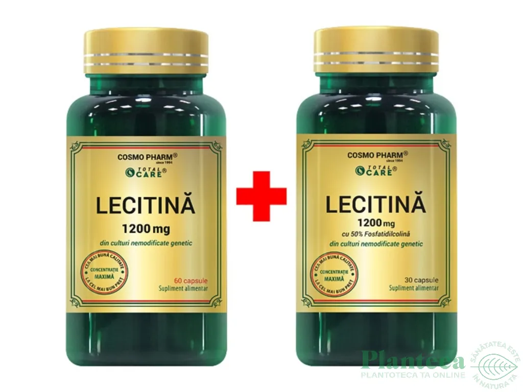 Pachet Lecitina 1200mg 60+30cps - COSMO PHARM