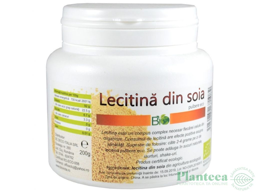Pulbere lecitina soia eco 200g - DECO ITALIA