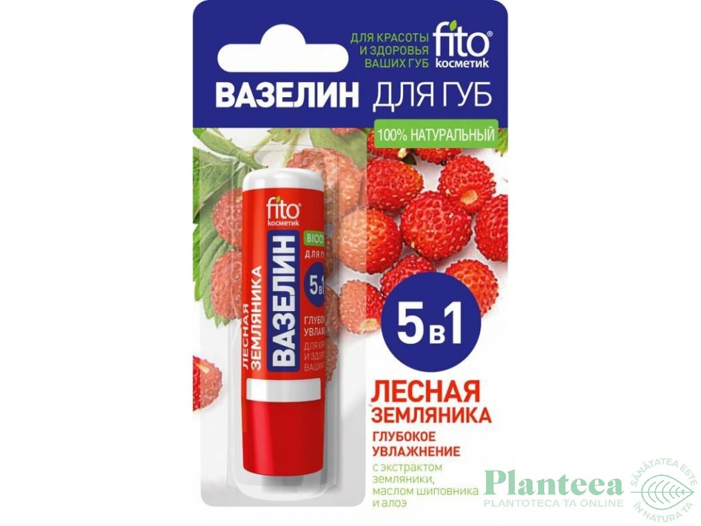 Vaselina buze 5in1 hidratant fragute macese aloe 4,5g - FITOKOSMETIK