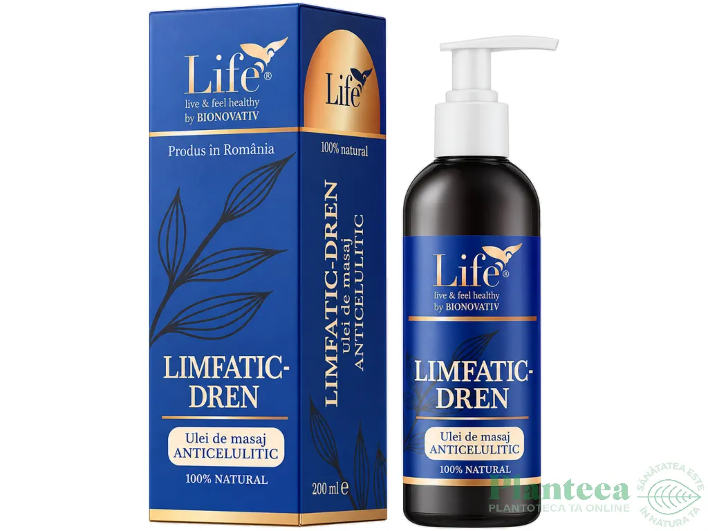 Ulei masaj Limfatic Dren 200ml - LIFE