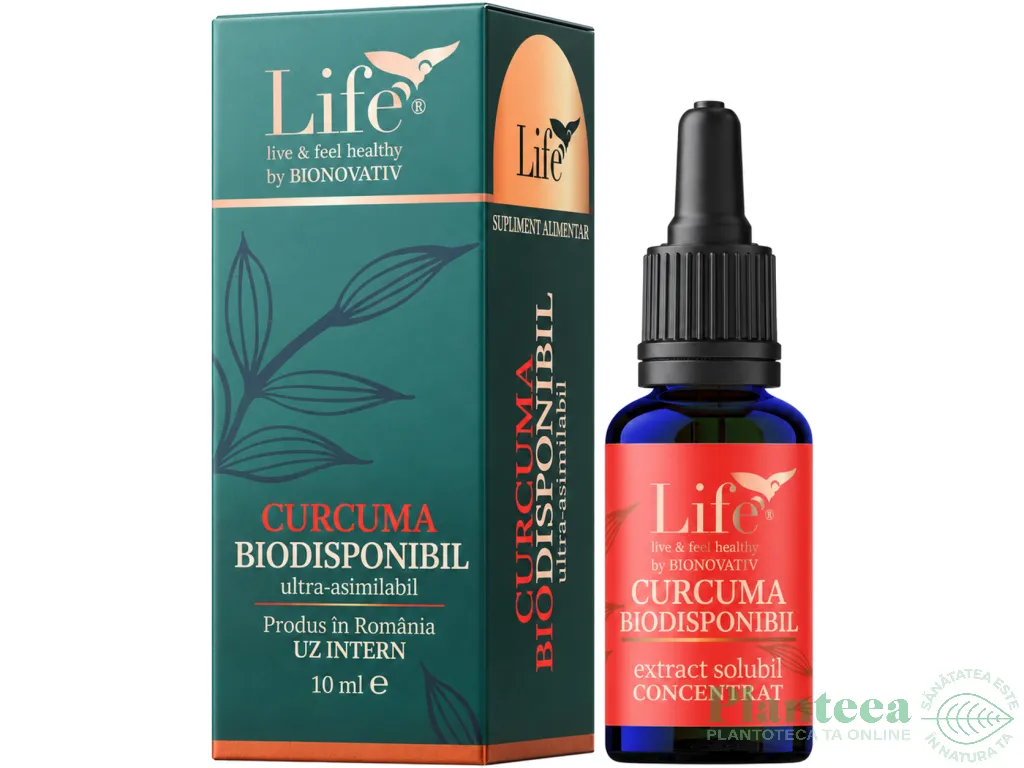 Ulei esential integral curcuma biodisponibil 10ml - LIFE