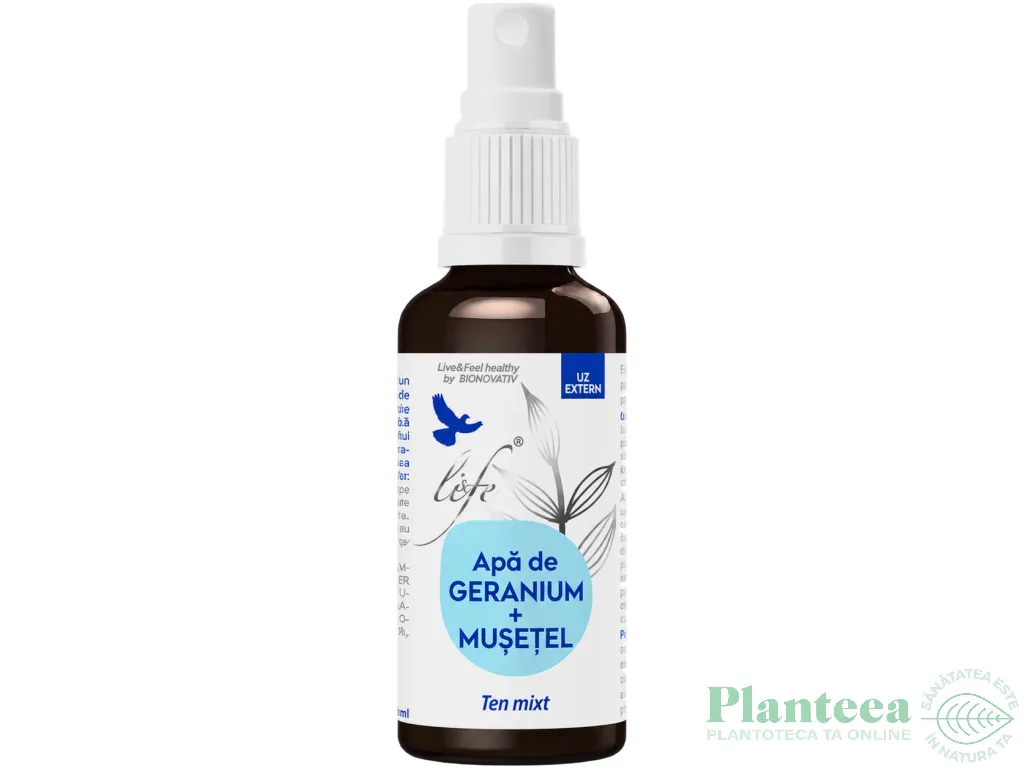 Apa florala geranium musetel 100ml - LIFE