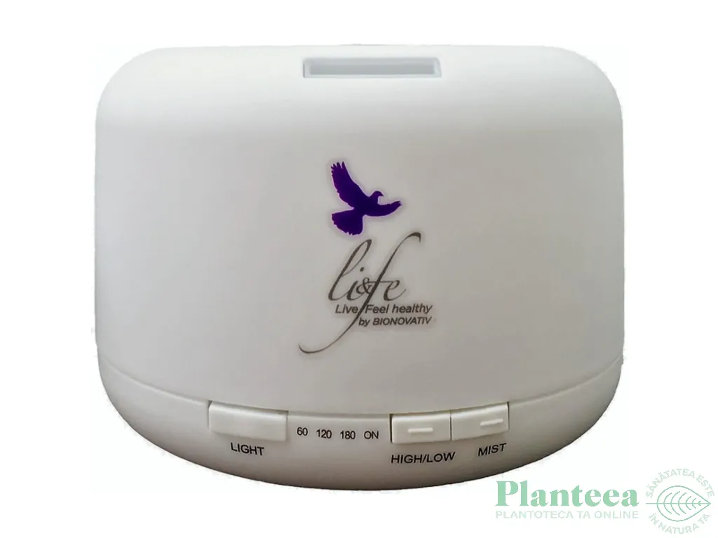Difuzor ultrasonic uleiuri esentiale alb 500ml - LIFE