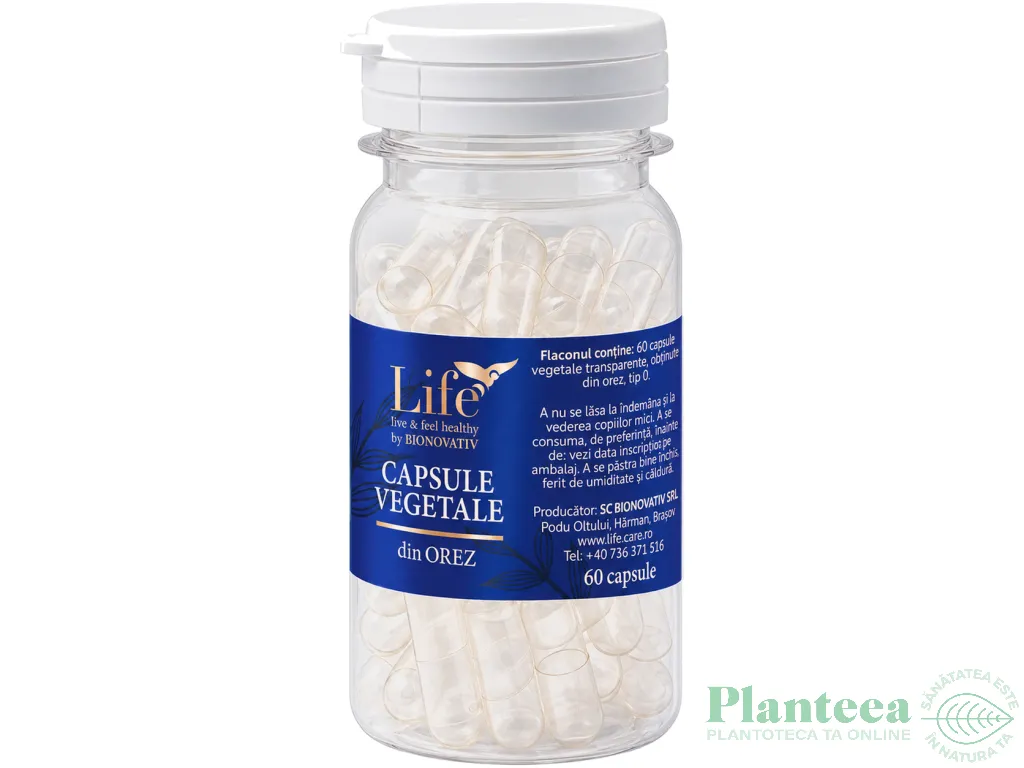 Capsule vegetale goale din orez 60b - LIFE