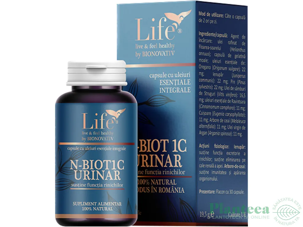Capsule uleiuri esentiale integrale N~BIOT 1C Urinar 30cps - LIFE