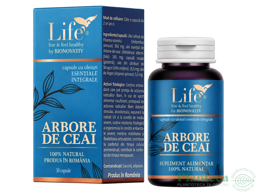 Capsule ulei esential integral Arbore ceai 30cps - LIFE