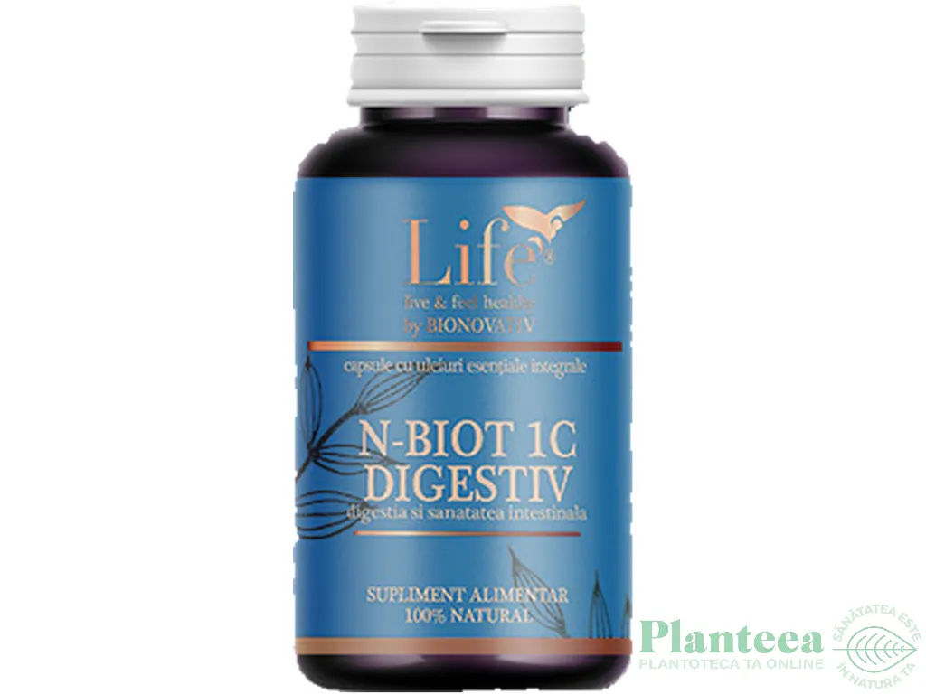 Capsule uleiuri esentiale integrale N~BIOT 1C Digestiv 30cps - LIFE