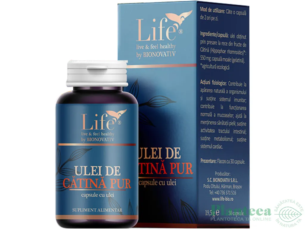 Ulei catina pur 550mg 30cps - LIFE