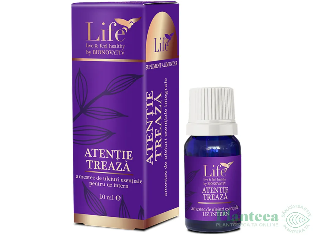 Blend uleiuri esentiale integrale Atentie treaza 10ml - LIFE