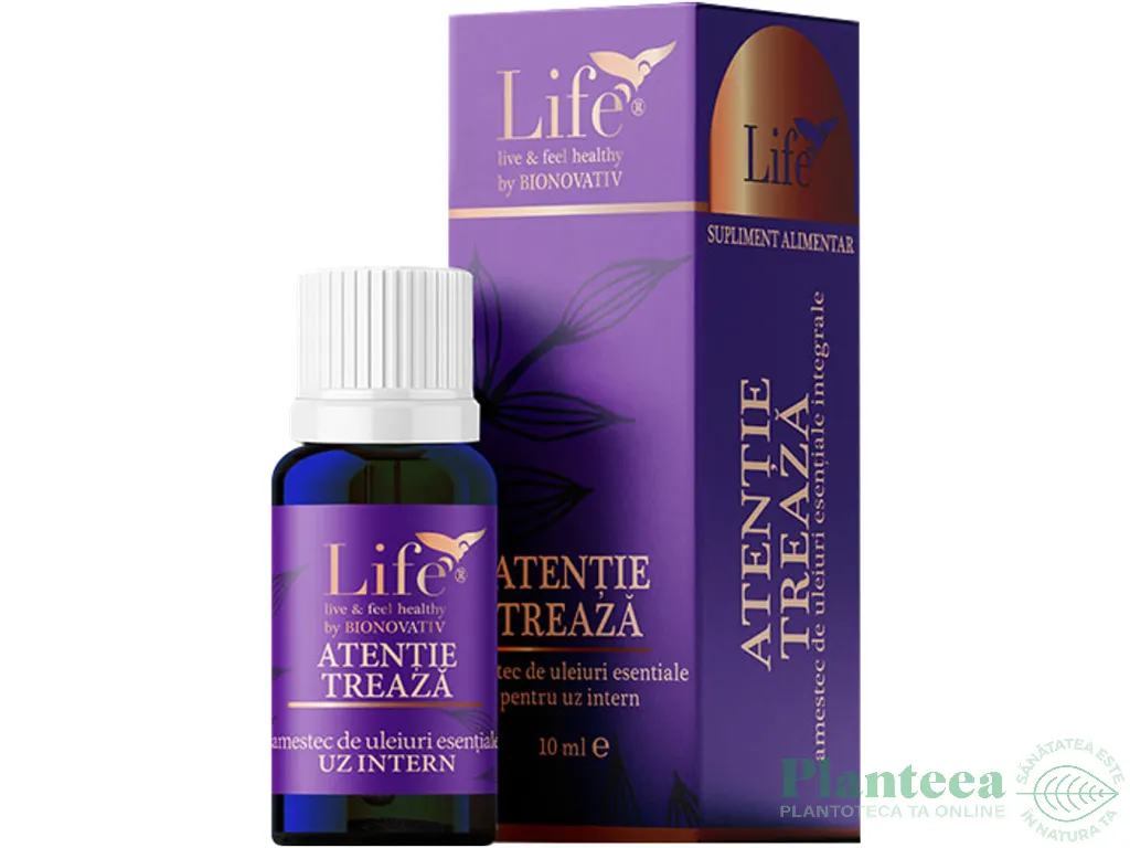 Blend uleiuri esentiale integrale Atentie treaza 10ml - LIFE