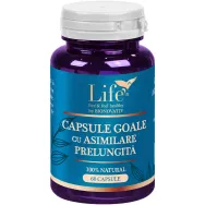 Flacon plastic cu 60 capsule goale vegetale cu asimilare prelungita 1b - LIFE