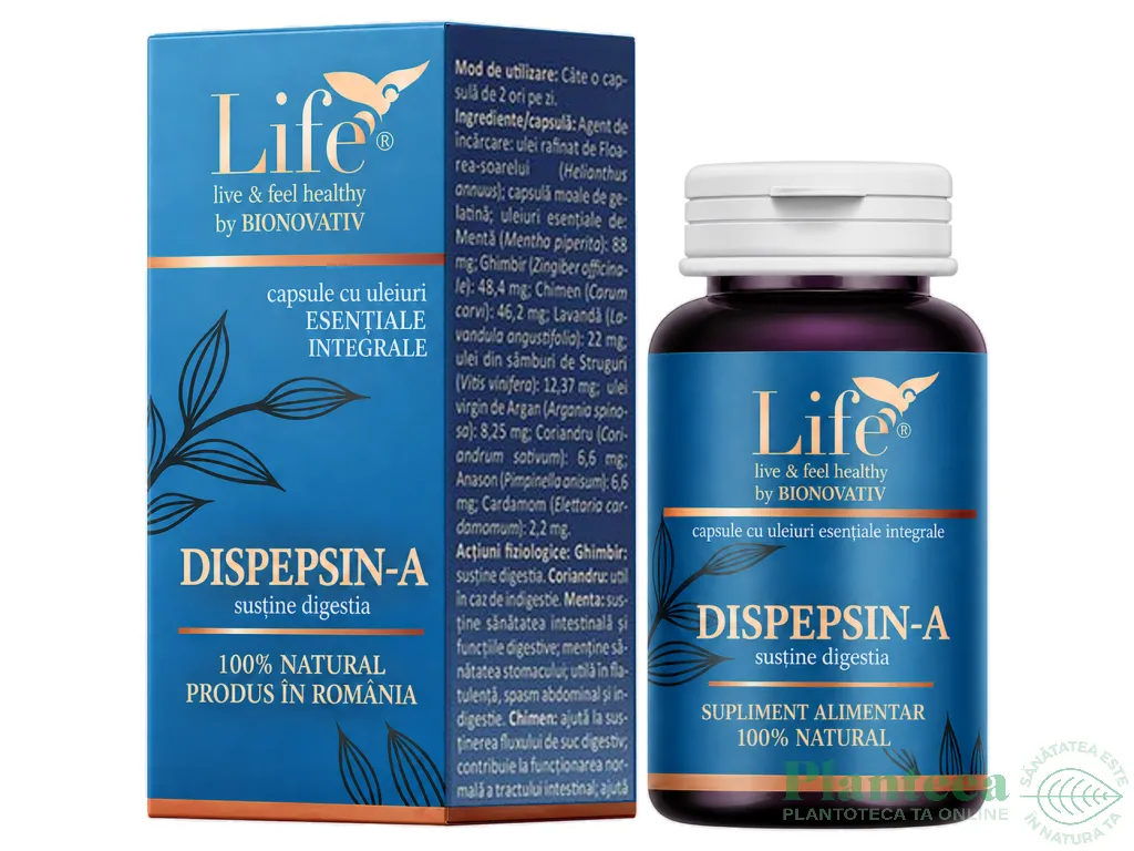 Capsule uleiuri esentiale integrale Dispepsin~A 30cps - LIFE