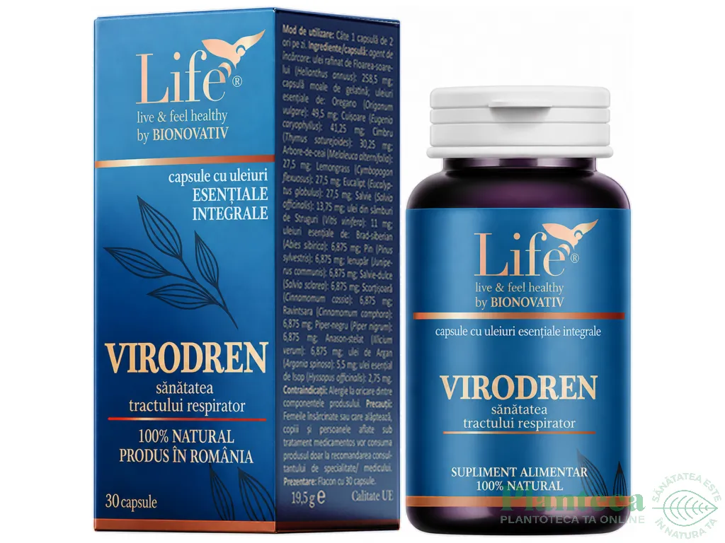Capsule uleiuri esentiale integrale ViroDren 30cps - LIFE