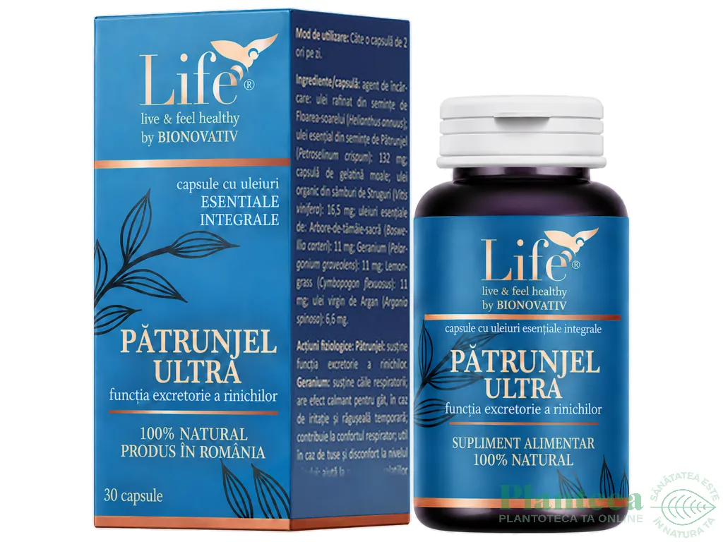 Capsule ulei esential integral Patrunjel Ultra 30cps - LIFE