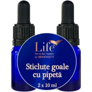 Set sticlute goale cu pipeta dozatoare 2x10ml - LIFE