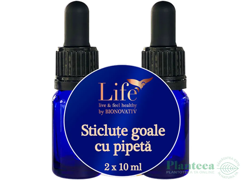 Set sticlute goale cu pipeta dozatoare 2x10ml - LIFE