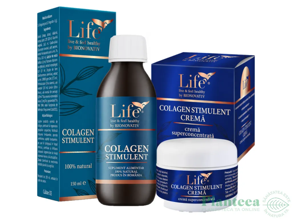 Kit colagen stimulent [crema+tinctura] 2b - LIFE
