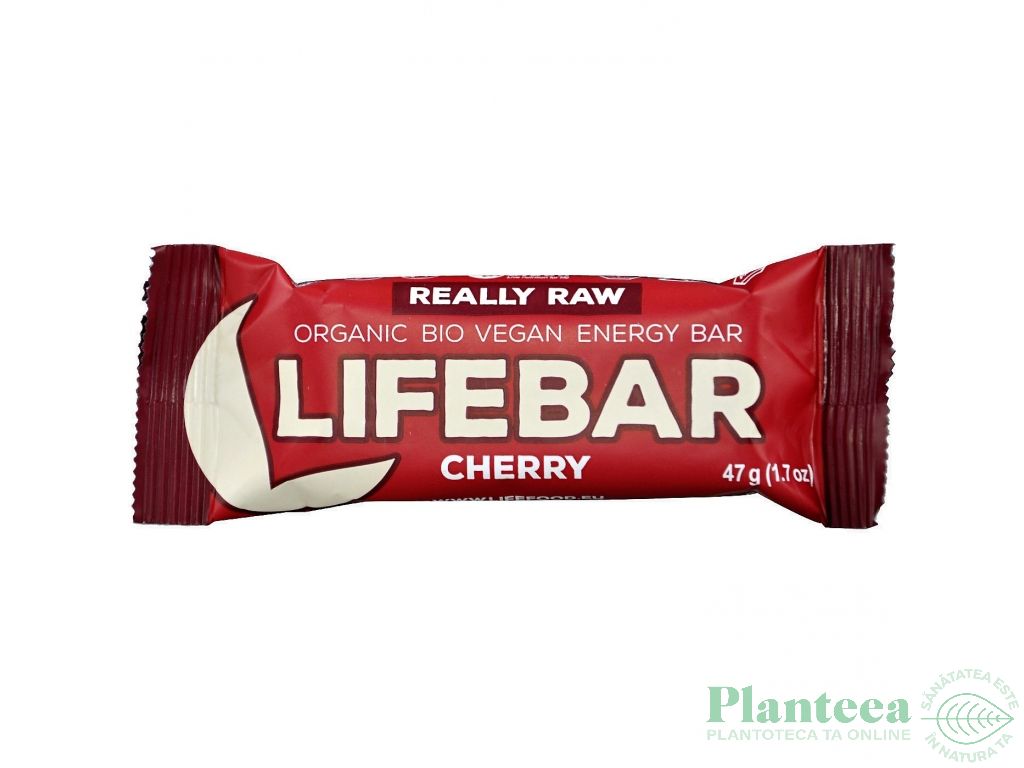 Baton energizant cirese raw bio 47g - LIFEBAR