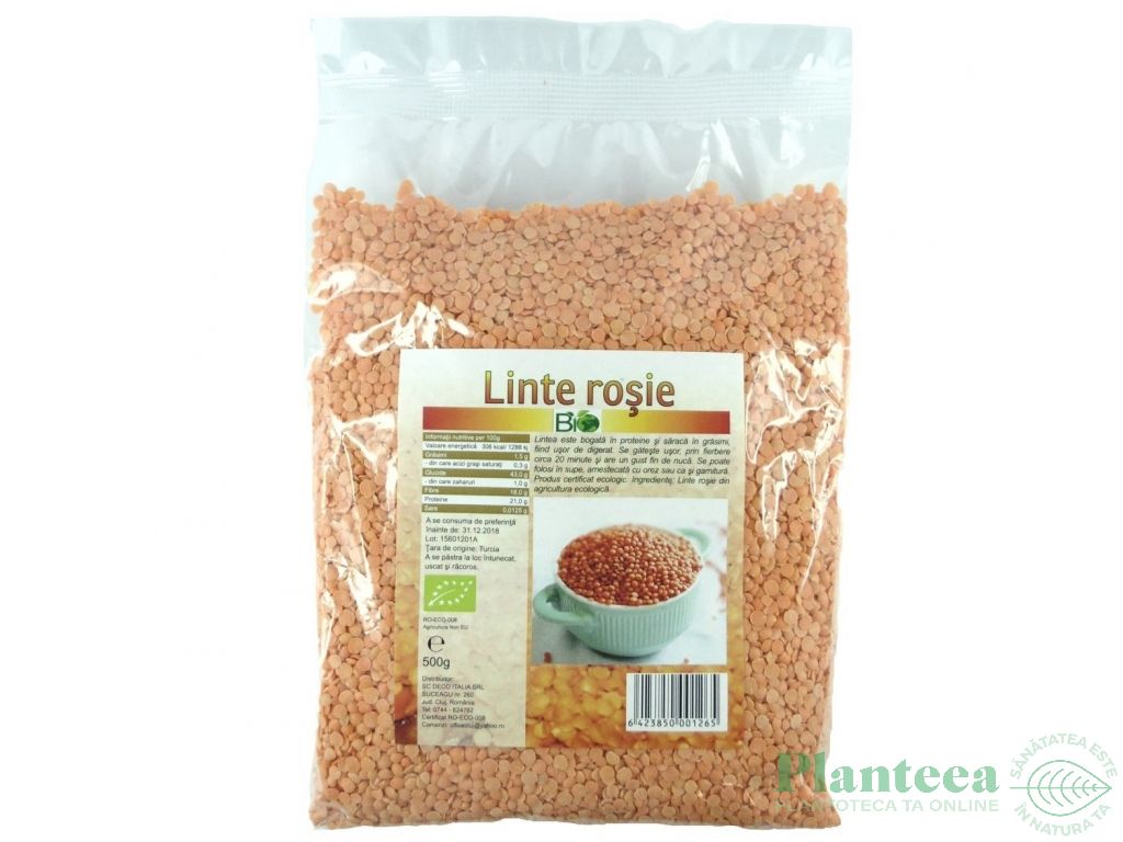 Linte rosie boabe eco 500g - DECO ITALIA