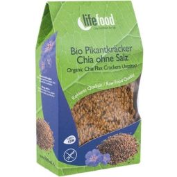 Crackers in chia fara sare fara gluten raw bio 80g - LIFEFOOD