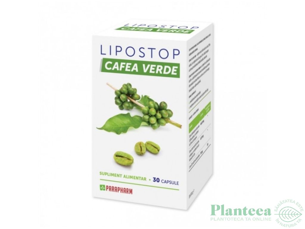 Lipostop cafea verde 30cps - PARAPHARM