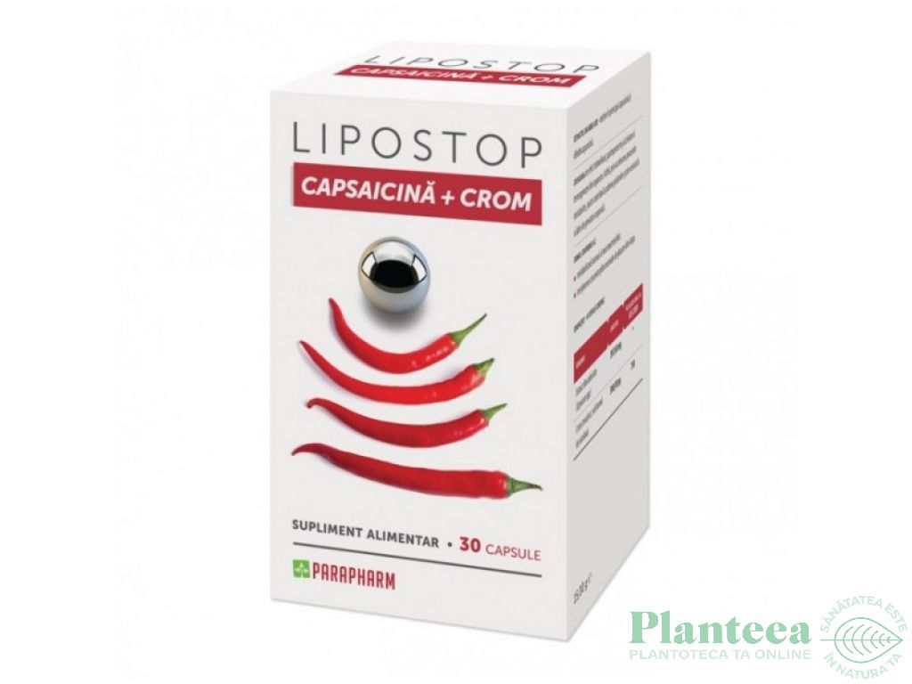 Lipostop capsaicina crom 30cps - PARAPHARM