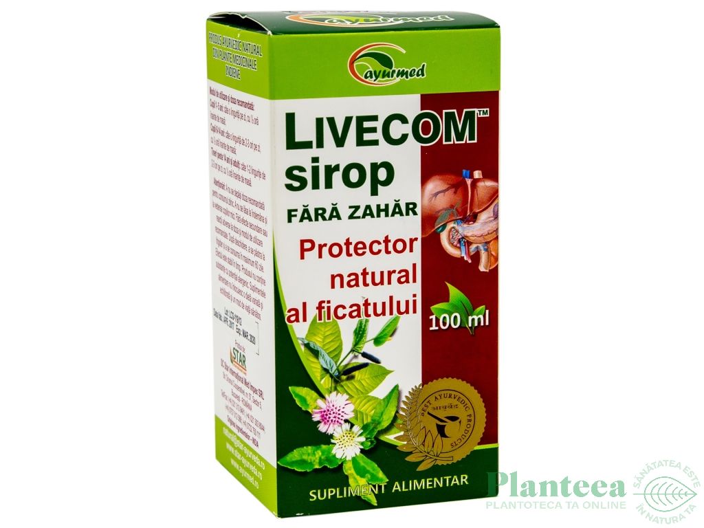 Sirop Livecom fara zahar 100ml - AYURMED