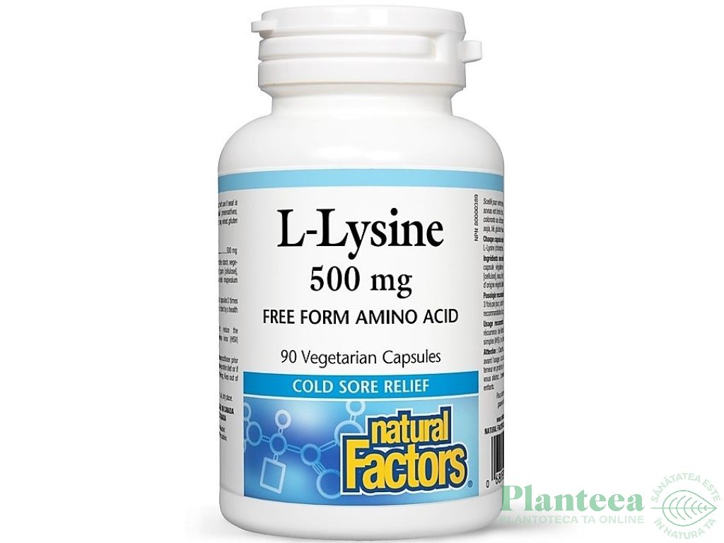 L~lysine 500mg 90cps - NATURAL FACTORS