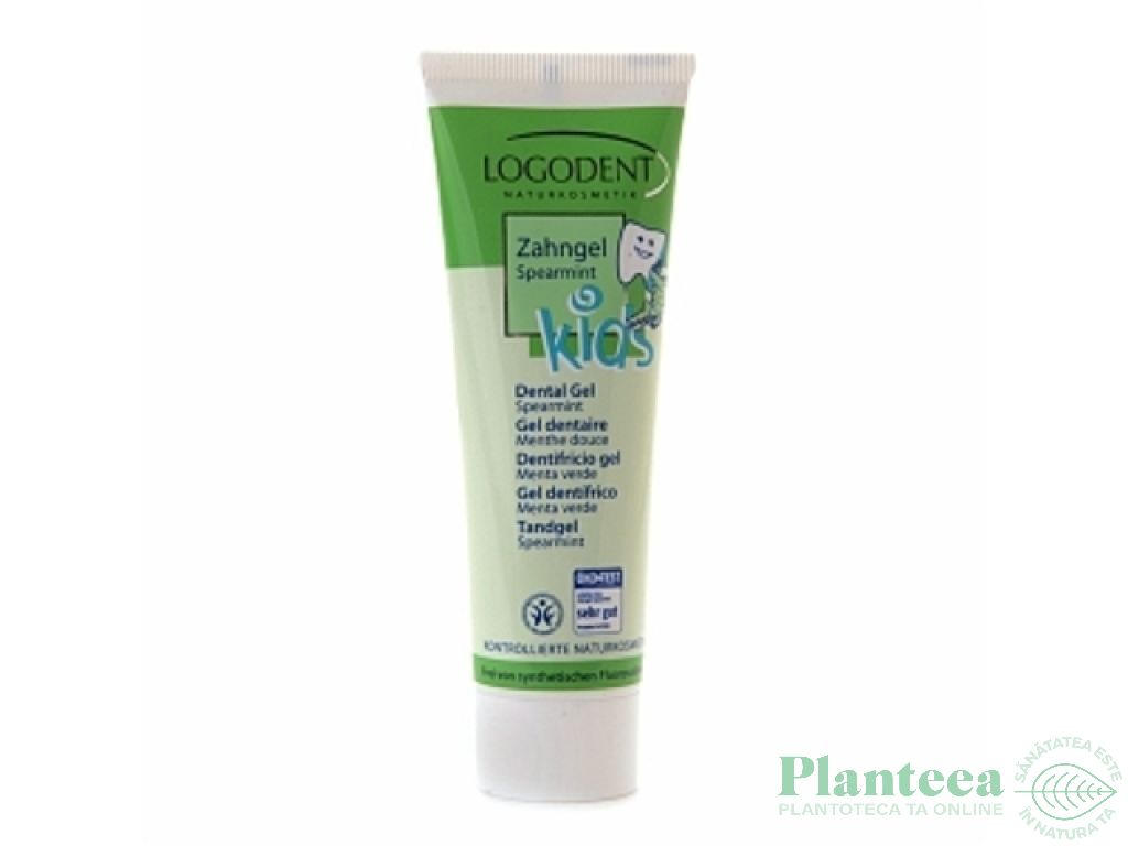 Gel dinti menta copii 50ml - LOGONA