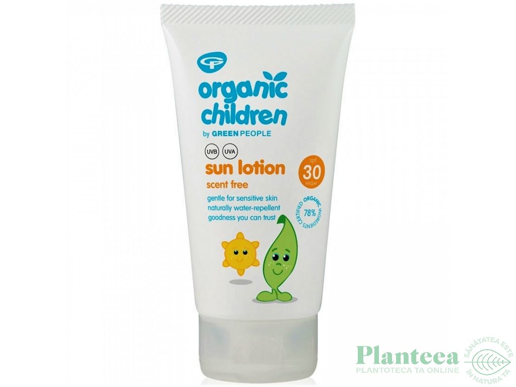 Lotiune protectie solara copii spf30 fara miros 150ml - GREEN PEOPLE