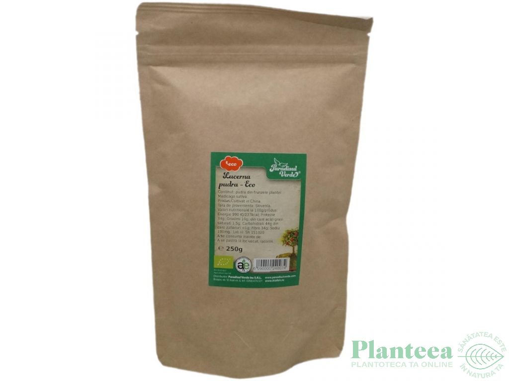 Pulbere lucerna verde bio 250g - PARADISUL VERDE