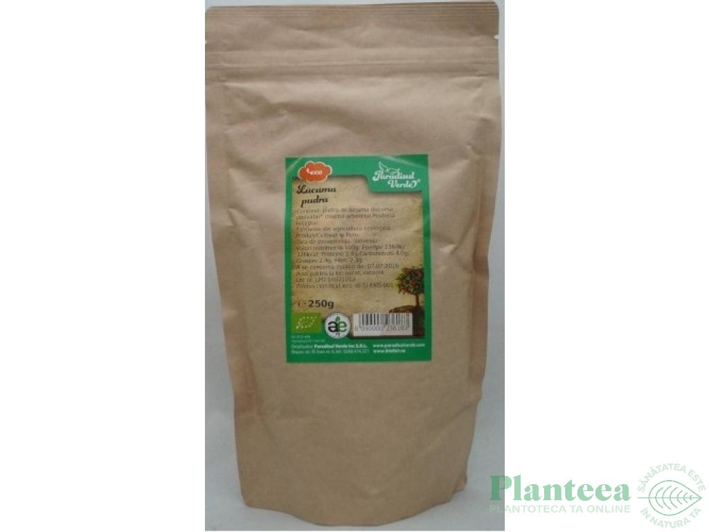 Pulbere lucuma PV eco 250g - PARADISUL VERDE