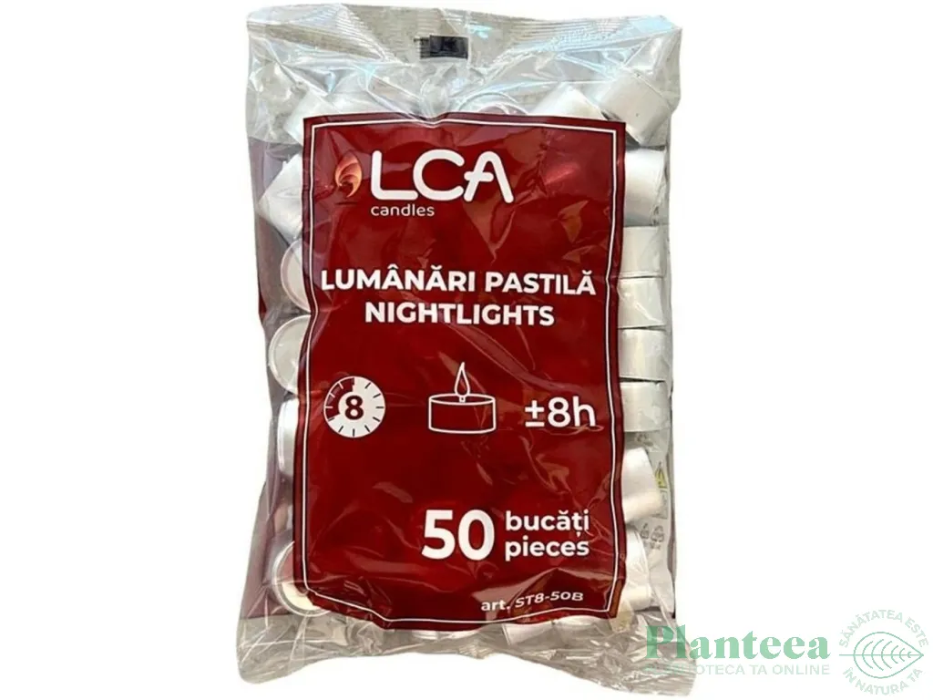 Lumanari pastila neparfumate 8h 50b - LCA