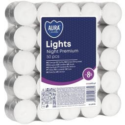 Lumanari pastila neparfumate 8h night lights premium 50b - AURA
