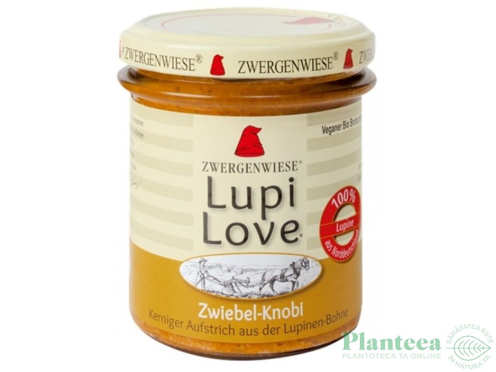 Crema tartinabila lupin ceapa usturoi Lupi Love eco 165g - ZWERGENWIESE