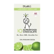 Ciocolata neagra 72% lime eco 35g - IQ CHOCOLATE