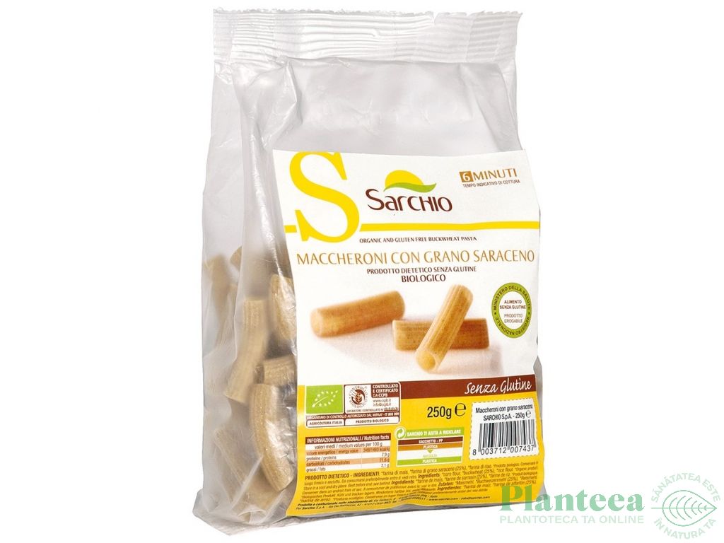 Paste macaroane porumb hrisca orez eco 250g - SARCHIO