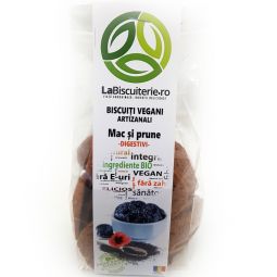 Biscuiti vegani digestivi mac prune fara zahar 140g - BISCUITERIE