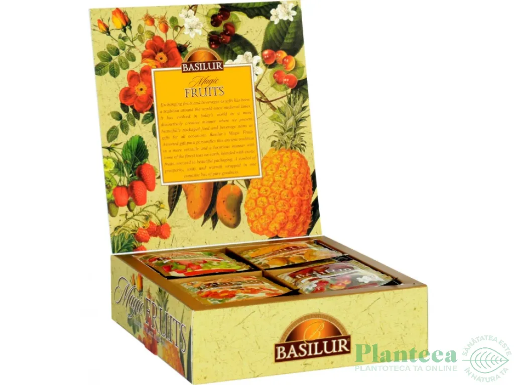 Ceai negru ceylon fructe asortat Magic Fruits 4sort 40dz - BASILUR