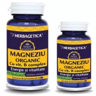 Pachet Magneziu organic B complex 60+30cps - HERBAGETICA