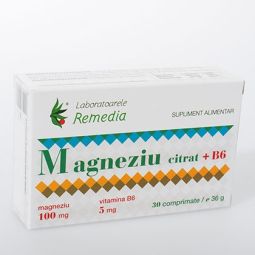 Magneziu citrat B6 30cp - REMEDIA
