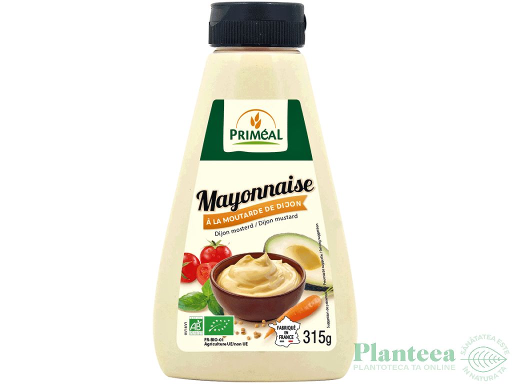 Maioneza clasica cu mustar Dijon bio 315g - PRIMEAL